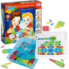 Изображение товара Конструктор-мозаика BONDIBON ВВ2048 96 деталей для малышей от 3 лет