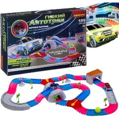 Изображение товара Гибкий автотрек BONDIBON ВВ2767 Ночной патруль 199 детали