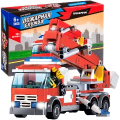 Изображение товара Конструктор BONDIBON ВВ3658 Пожарная служба. Пожарная машина, 244 дет.