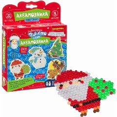Изображение товара Набор для творчества BONDIBON ВВ3725 Новогодняя аквамозаика с Буки. 1000 бусин!