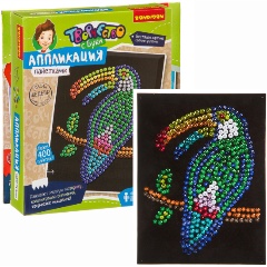 Изображение товара Набор для творчества BONDIBON Аппликация пайетками Птица тукан 6+