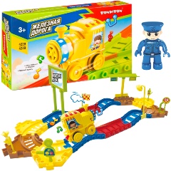 Изображение товара Конструктор для малышей BONDIBON ВВ4239 Железная дорога 22 детали