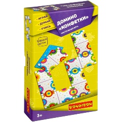Изображение товара Настольная игра BONDIBON ВВ4704 Играй Думай Учись. Домино "Конфетки"