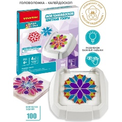 Изображение товара Настольная логическая игра-головоломка BONDIBON ВВ5080 БондиЛогика. Мой калейдоскоп. Цветные узоры