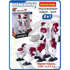 Изображение товара Трансформер BONDIBON ВВ5893 BONDIBOT 2 в 1 робот-тигр с металлическими деталями