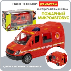 Изображение товара Машина инерционная BONDIBON ВВ6180 Микроавтобус пожарной службы