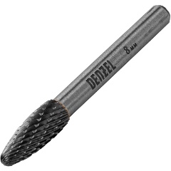 Изображение товара Борфреза по металлу твердосплавная, элипсообразная, тип-H, 8 мм, DENZEL, 72061