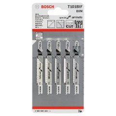 Набор пилок для лобзика Bosch 5 шт T 101 ВIF Special for Laminate, BIM Изображение 1 - купить в интернет магазине с доставкой, цены, описание, характеристики, отзывы