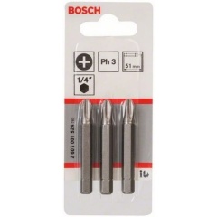 Изображение товара Набор бит BOSCH Extra Hard 51 мм PH3 3шт