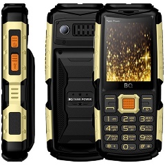 Изображение товара Мобильный телефон BQ 2430 Tank Power Black Gold