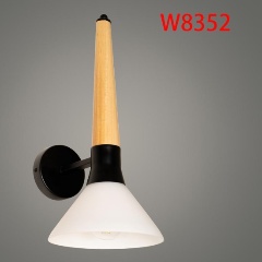 Изображение товара Бра Alfa Light F4124-09 для спальни, деревянное, стекло, стиль модерн, 40 Вт