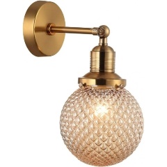 Изображение товара Настольная лампа Aployt Sofi E27 янтарный стекло металл для спальни ретро стиль