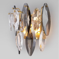 Изображение товара Бра Bogates Onyx 372/2 Strotskis стильное лампа для спальни золото хрусталь арт-деко