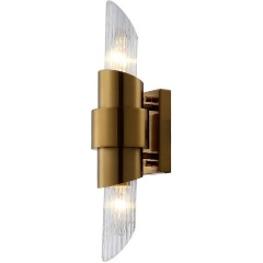 Изображение товара Бра Crystal Lux Justo AP2 Brass для гостиной стильное освещение металл стекло бронза