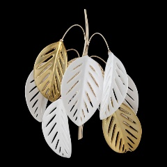 Изображение товара Бра Crystal Lux RAMONA AP3 золотое с керамическими плафонами для гостиной