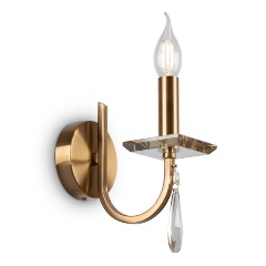 Изображение товара Бра Freya Forte FR1006WL-01G классика для гостиной со стеклом и металлом