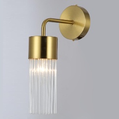 Изображение товара Бра Omnilux Cesana OML-67101-01 стиль модерн для спальни латунь стекло