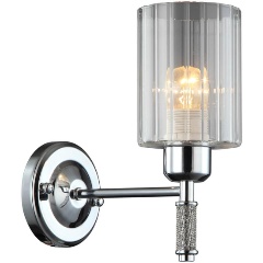 Изображение товара Бра Omnilux Dronero OML-66501-01 для спальни стиль модерн хром стекло