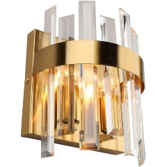 Изображение товара Настенный светильник Omnilux Oriolo OML-69401-02 бронза кристаль для спальни стиль модерн