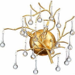 Изображение товара Настенная лампа ST Luce Anzio SL1651.201.02 для гостиной, стеклянные плафоны, золотой