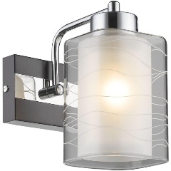 Изображение товара Настольная лампа Velante 278-121-01 современный дизайн белая стеклянная с хромом