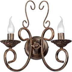 Изображение товара Бра Vitaluce V1094-1/2A металлическое бронза для гостиной стиль кантри