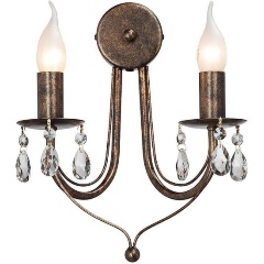 Изображение товара Бра Vitaluce V1253/2A бронза для гостиной классика 2 лампы 60 Вт