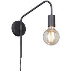 Изображение товара Бра Vitaluce V4377-1/1A черное металлическое для спальни стиль лофт 60 Вт