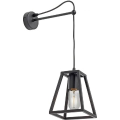 Изображение товара Бра Vitaluce V4464-1/1A стильное металлическое для прихожей черное 60 Вт