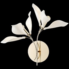 Изображение товара Бра Wertmark Miranda WE123.02.301 для спальни стиль прованс золото и белое