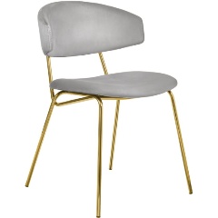 Изображение товара Стул BRADEX HOME Elle серый с золотыми ножками