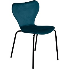 Изображение товара Стул BRADEX HOME HOME Seven тёмно-бирюзовый велюр с чёрными ножками