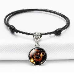 Изображение товара Браслет-амулет АМУЛЕТИКА BS631-08 на вощёном шнурке Знак Зодиака Лев