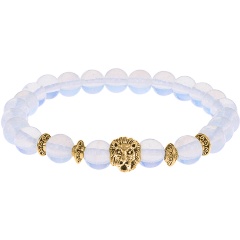 Изображение товара Браслет-амулет АМУЛЕТИКА BSH-09-11G Лев с лунным камнем спорт ст일ный аксессуар