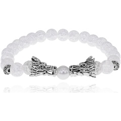 Изображение товара Браслет-амулет АМУЛЕТИКА BSHE-08-16S с драконами и сахарным кварцем