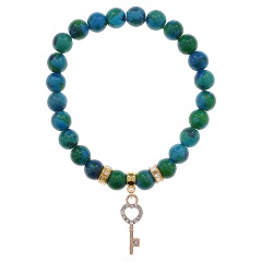 Изображение товара Браслет АМУЛЕТИКА BS-CR-0441 с Хризоколлой, 8 мм