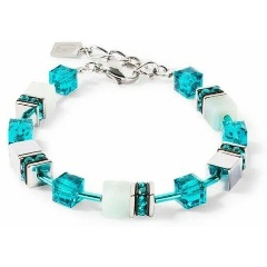 Изображение товара Браслет Coeur de Lion 4010/30-0548 из серебристо-зеленого амазонита и Swarovski®