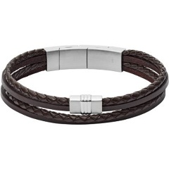 Изображение товара Браслет Fossil JF02934040 кожаный коричневый для мужчин