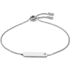 Изображение товара Браслет Fossil JF04131040 женский серебристый с кристаллами 22 см