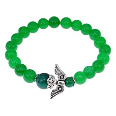 Изображение товара Браслет-оберег Ангел-хранитель из нефрита и хризоколлы для защиты и гармонии