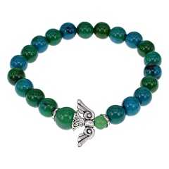 Изображение товара Браслет-оберег АМУЛЕТИКА BSAH006 Ангел-хранитель, хризоколла и нефрит