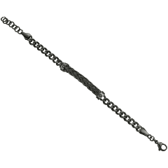 Изображение товара Стильный мужской браслет Police из бижутерного сплава 18.5 см без вставок