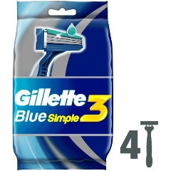 Изображение товара Бритвы одноразовые GILLETTE Blue Simple3, 4шт