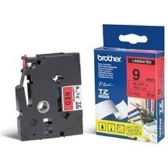 Изображение товара Наклейка ламинированная Brother TZ-E421 (9 мм черн/красн)