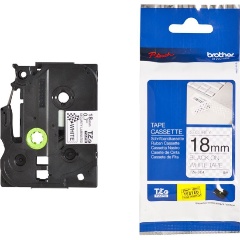 Изображение товара Наклейка Brother TZE-SE4 security tape, чёрный шрифт на белой основе, 18ммx8м