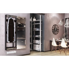 Изображение товара Гладильная доска БТС МЕБЕЛЬ Смарт с зеркалом, венге