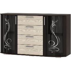 Изображение товара Комод БТС МЕБЕЛЬ со стразами Грация, венге/лоредо