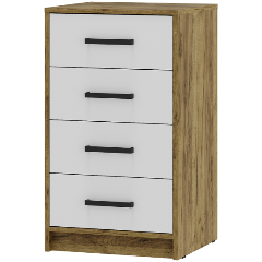 Изображение товара Комод БТС МЕБЕЛЬ высокий Мия КМ-02, крафт/белый