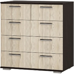 Изображение товара Комод БТС МЕБЕЛЬ высокий Стандарт 5 NEW, венге/лоредо