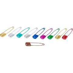 Изображение товара Булавки английские АЙРИС безопасные 10шт, цв.микс, MTW117